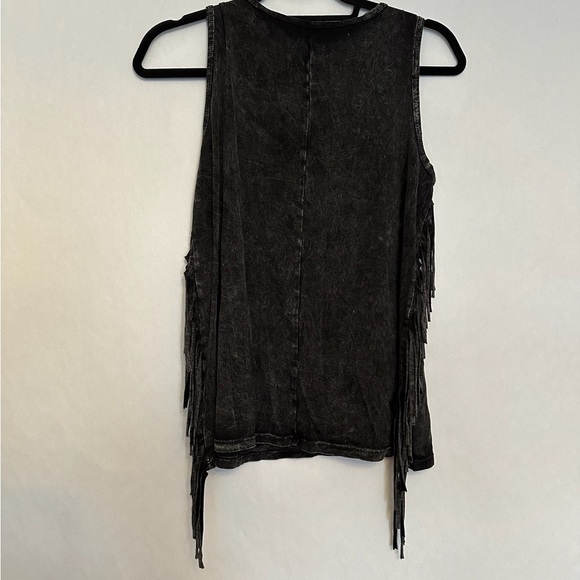 T Party Southern Made Fringe Distressed Country Tank Top | Women’s Size Small - Picture 8 of 12